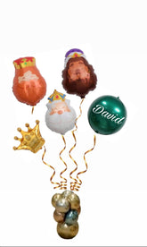 Globos Reyes Magos con Helio